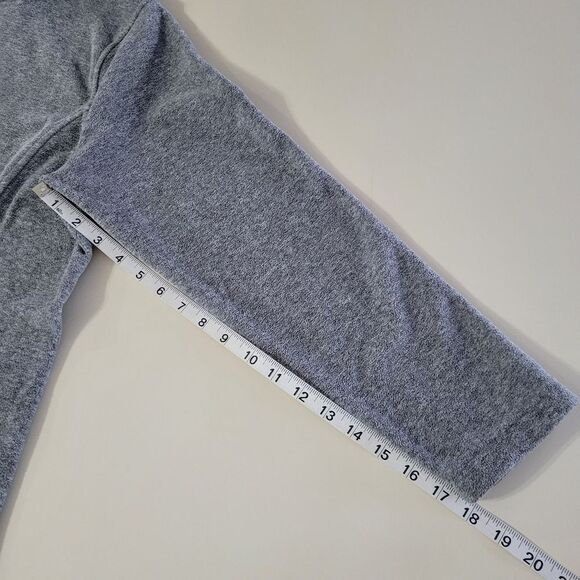 Lands' End Women’s Gray Fleece Quarter Zip Pullover Sweatshirt Jacket - Picture 11 of 16